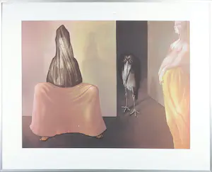 Leonor Fini - Zeefdruk, Twee vrouwen en vogel - Ingelijst kaufen? Bieten Sie von 1!