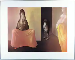 Leonor Fini - Zeefdruk, Twee vrouwen en vogel - Ingelijst vendu pour 50€ !