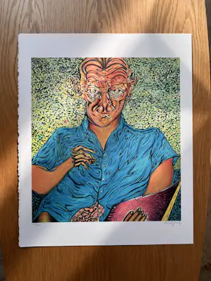 Pjeroo Roobjee - Kleurrijke, gesigneerde litho - niet ingelijst kopen? Bied vanaf 75!