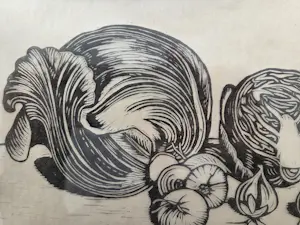 Arend van Starrenburg - Stilleven met kolen en uien. Ingelijst. 1919. kopen? Bied vanaf 79!