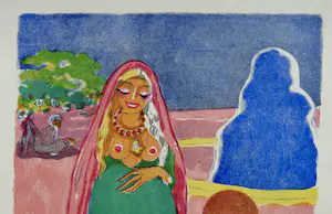 Kees van Dongen - Gravure 1001 nacht:'Farizade et l'oiseau parleur' kopen? Bied vanaf 30!