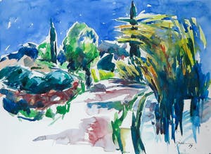 Piet Snoeren - Aquarel, Landschap - Ingelijst kopen? Bied vanaf 1!