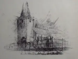 Henk Huig - Kerk met hekwerk kopen? Bied vanaf 38!