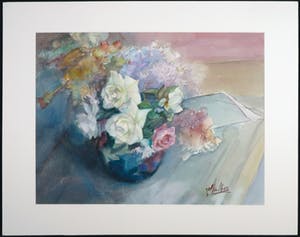 Jan van der Veer - Aquarel, Bloemstilleven kopen? Bied vanaf 35!