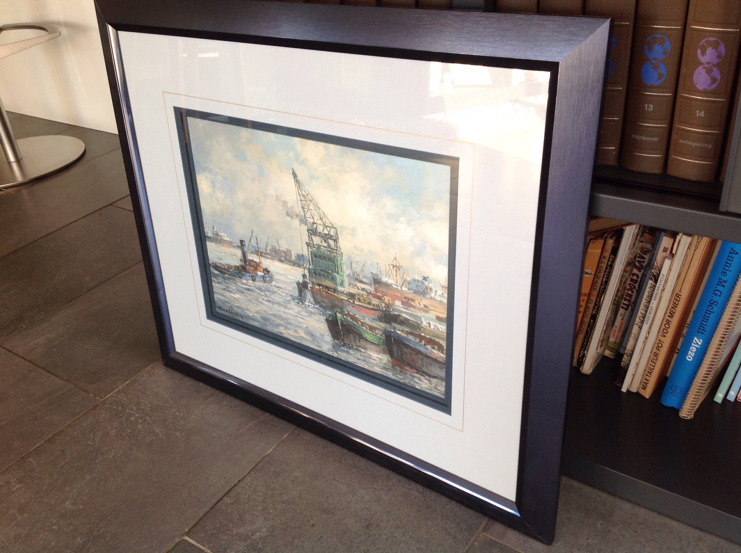 Anton van Unen - Havengezicht Rotterdam verkocht voor € 75!