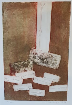 Jan Montyn - Hollands Landschap - ets - 1988 - 200 ex. kopen? Bied vanaf 1!