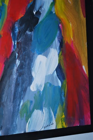 Astrid van der Horst - Ingelijste abstracte gouache - 2006 kopen? Bied vanaf 1!