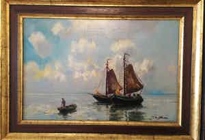 Adriaan Terhell - Olieverf schilderij verkocht voor € 200!