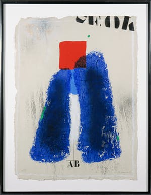 James Coignard - Gemengde techniek op geschept papier, Faille bleu - Ingelijst kopen? Bied vanaf 100!