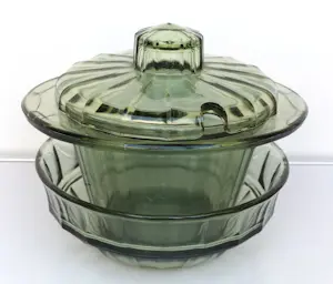 Glasblazerij Leerdam - A.C. Copier - Jampot en schaaltje kopen? Bied vanaf 20!