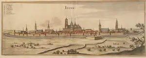 Caspar Merian - Ieper België Oude Gravure Panorama 1659 kaufen? Bieten Sie von 30!