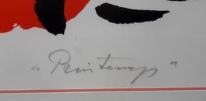 Anton Rooskens - "Printemps" in grote uitvoering van Galerie Krikhaar uit 1972 kopen? Bied vanaf 245!