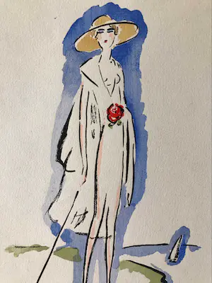 Kees van Dongen - Kees van Dongen - Elegante vrouw aan zee - 1925 kopen? Bied vanaf 275!