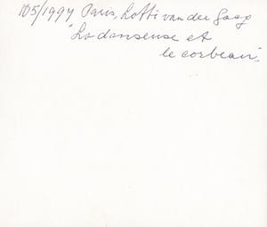 Lotti van der Gaag - gemengde techniek op papier | 'La danseuse et le corbeau' | 1997 kopen? Bied vanaf 300!