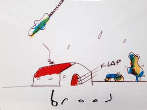 Herman Brood - Biggetje Bennie tekening, handgesigneerd en ingelijst verkocht voor € 775!