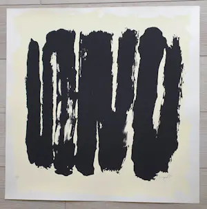 Bram Bogart - Zonder titel (zwart) kopen? Bied vanaf 825!