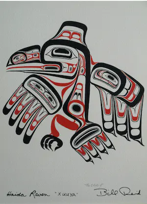 Bill Reid - Zeefdruk, Haida Raven “Xuuya” kopen? Bied vanaf 1!