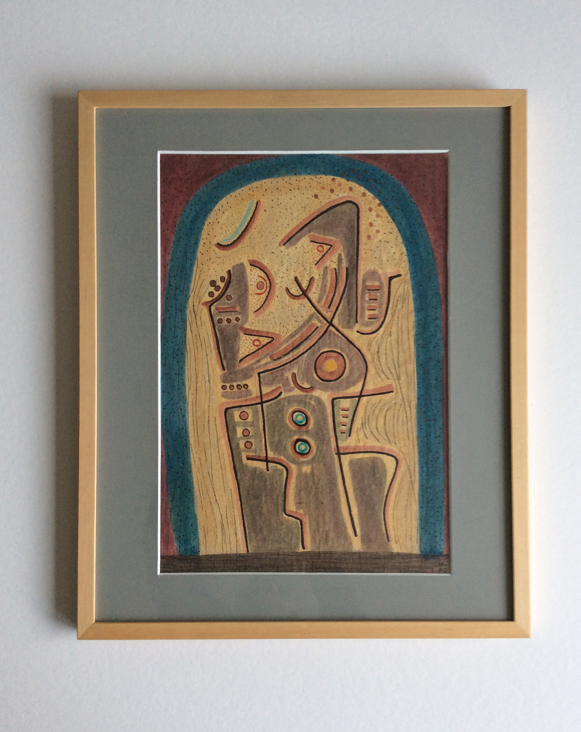 L.P. Boone - Twee figuren - gouache op papier, ingelijst kopen? Bied vanaf 40!