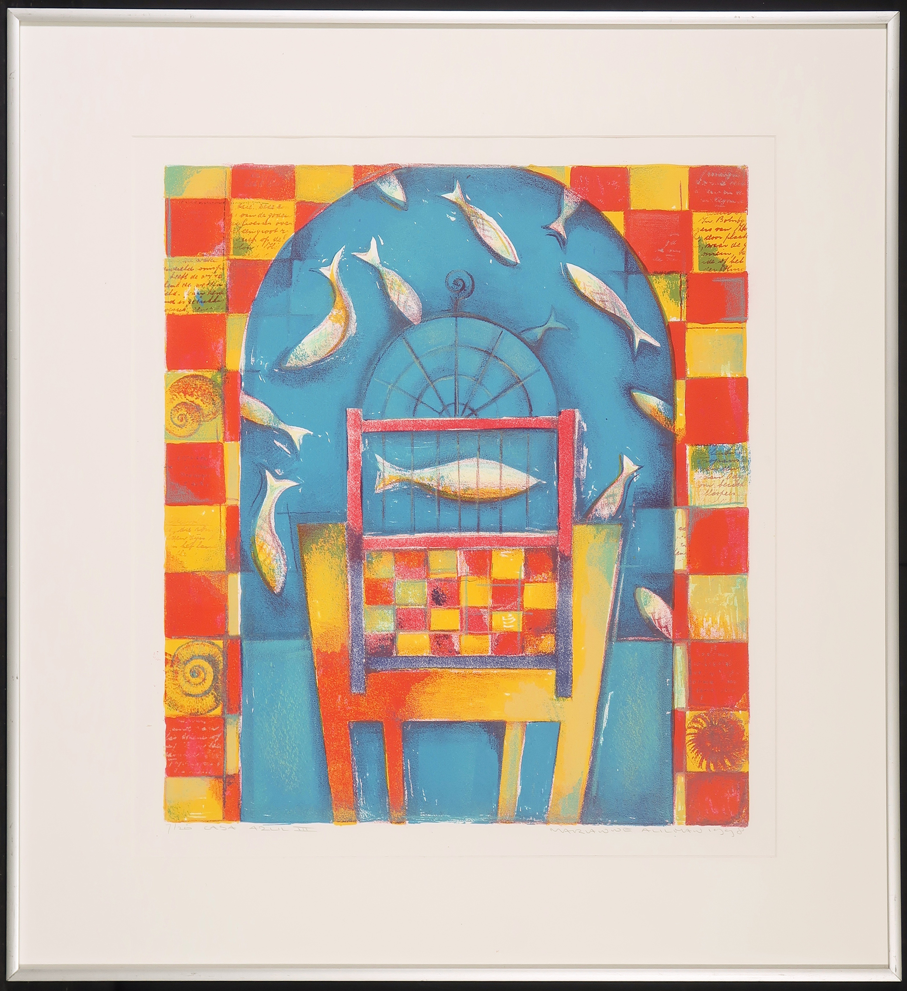 Marianne Aulman - Litho, Casa Azul II - Ingelijst kopen? Bied vanaf 1!