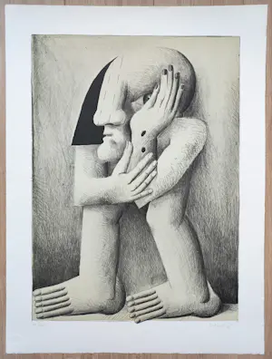 Horst Antes - Figur mit zwei Wunde, litho kopen? Bied vanaf 195!