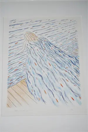 Jeroen Henneman - Watervrouw (1988) - grote litho, oplage 15/80 kopen? Bied vanaf 125!