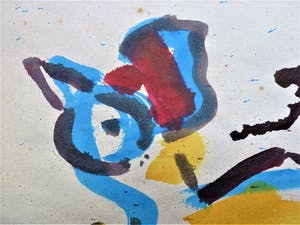 Anton Heyboer - De oervogel .Mooie krachtige kleurige schildering . kopen? Bied vanaf 275!