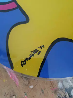 Corneille - 2 kleurrijke klokken met afbeeldingen van Corneille kopen? Bied vanaf 50!