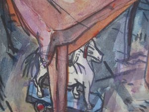 Jan Peeters - Aquarel kopen? Bied vanaf 80!