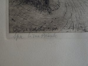 Eugene Rensburg - Ets , La Rue Brixhe, Spa, België – ca. 1910 kopen? Bied vanaf 20!