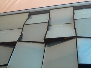 Curiosa - Nul / ZERO-kunst: Spiegelglas, grote abstract geometrische constructie kopen? Bied vanaf 350!