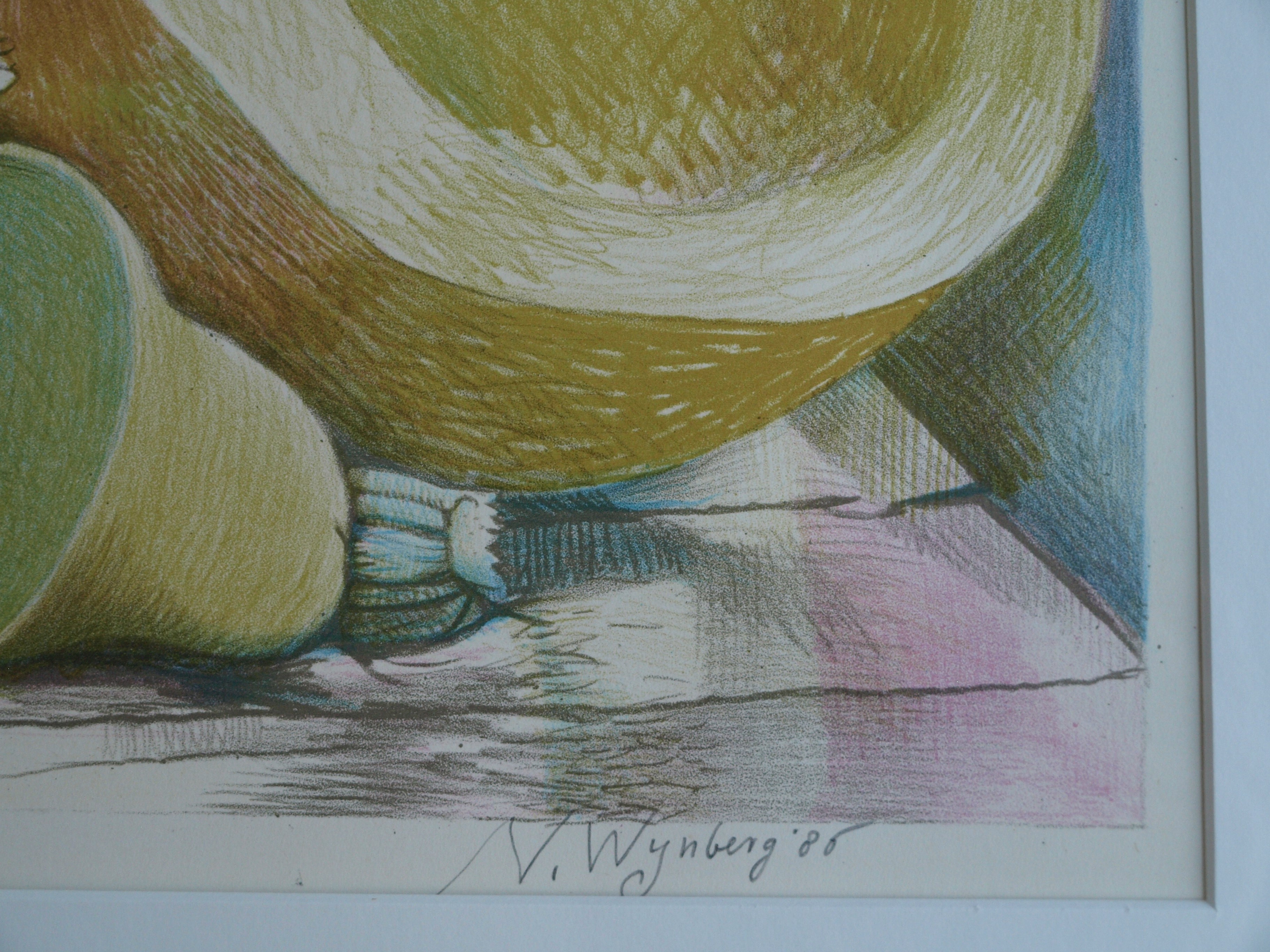 Nicolaas Wijnberg - Litho , Stilleven met fruit – gesigneerd & ingelijst – 1986 kopen? Bied vanaf 50!
