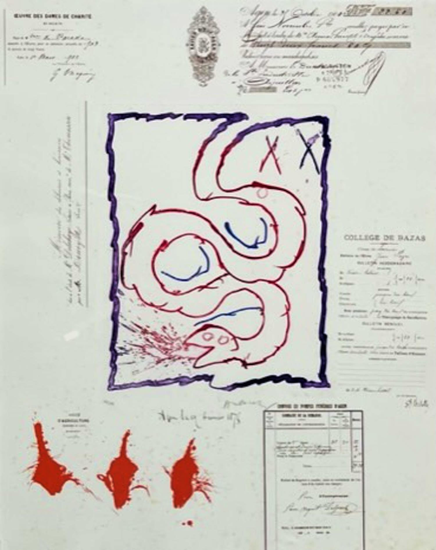 Pierre Alechinsky - zonder titel maar met lijst! kopen? Bied vanaf 995!