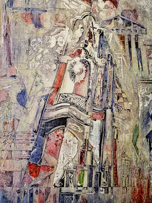 Ramunė Aldona Kmieliauskáitė - bekend Litouws grafica - handgekleurde Ets en Aquatint - "Basilion gate" kopen? Bied vanaf 57!