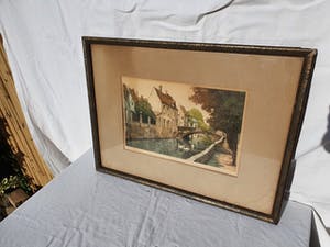 Frederic Louis Leve - Riviertje door Brugge met Zwanen kopen? Bied vanaf 34!