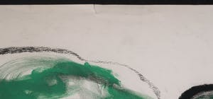 Anton Martineau - Krijttekening, Danseres danst van haar schaduw weg (Groot) kopen? Bied vanaf 70!