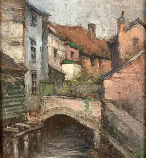 Walter Neuhof - Stadsgezicht met watergang kopen? Bied vanaf 60!