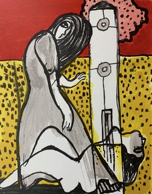 Corneille - kleurenzeefdruk - 'Un nuage rose au-dessus de Piediripa' - 1975 kopen? Bied vanaf 250!