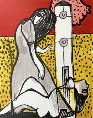 Corneille - kleurenzeefdruk - 'Un nuage rose au-dessus de Piediripa' - 1975 verkocht voor € 250!