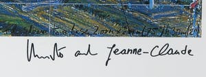 Christo - Handgesigneerd exemplaar The Umbrella's - Ingelijst kopen? Bied vanaf 1!