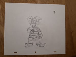 Matt Groening - originele productie tekening, The Simpsons, Homer, ingelijst kopen? Bied vanaf 1!