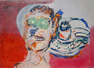 Karel Appel - Regard vers l’infini, litho (netjes ingelijst) kopen? Bied vanaf 1100!