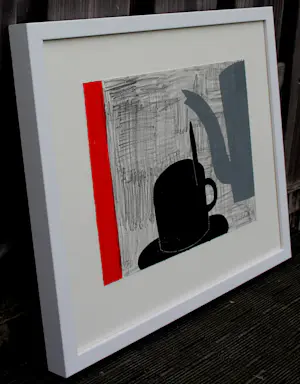 Klaas Gubbels - Houtsnede: stilleven - 2004(nieuwe lijst!!) kopen? Bied vanaf 599!