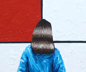 Gerard Boersma - Compositie 2 (Vrouw kijkend naar schilderij van Piet Mondriaan) kopen? Bied vanaf 75!