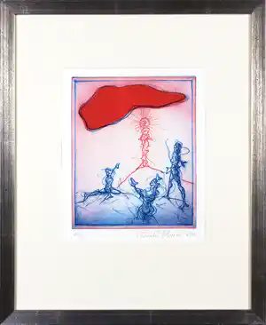 Ronald Tolman - Kleurenets, Hemelvaart - Ingelijst verkocht voor € 50!