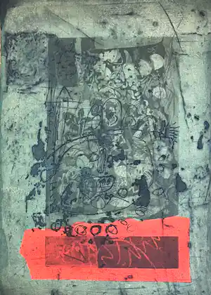 Antoni Clave - Aquatint- en carborundumgravure In groen en rood, 1971 kaufen? Bieten Sie von 750!
