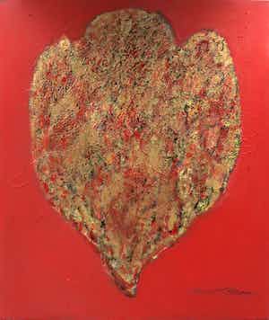 Bert Braam - Acryl op doek, Golden Tulip (Zeer Groot) verkocht voor € 250!