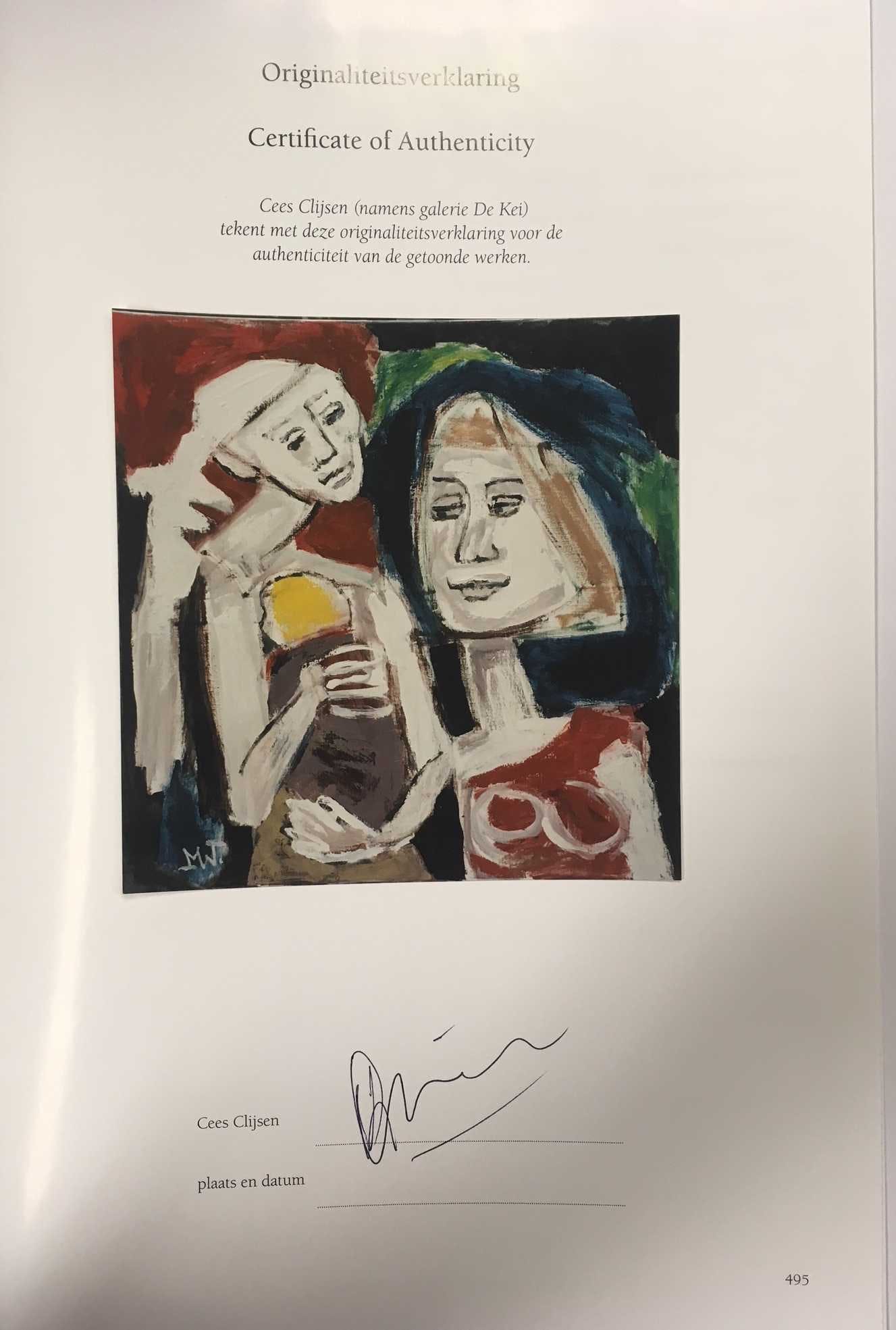 Martin van Wordragen - Olieverf op doek, Drie generaties - Ingelijst (Groot) kopen? Bied vanaf 600!