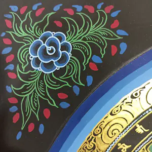 Niet of onleesbaar gesigneerd - Aum Mhane padhme hu mantra Mandala schilderij kopen? Bied vanaf 10!