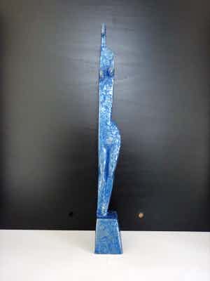 Paul Vincken - Staand naakt in aluminium. verkocht voor € 150!