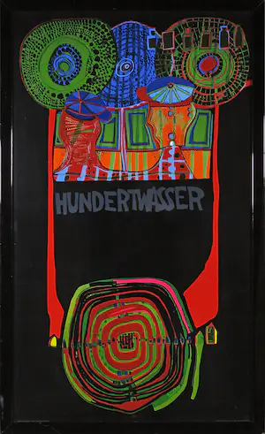 Fritz Hundertwasser - Affiche, Welttournee - Ingelijst kaufen? Bieten Sie von 1!